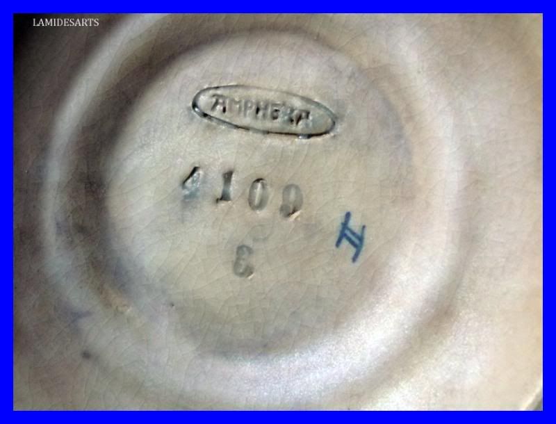 ART NOUVEAU CERAMIC AMPHORA AUSTRIA 1900 OWL